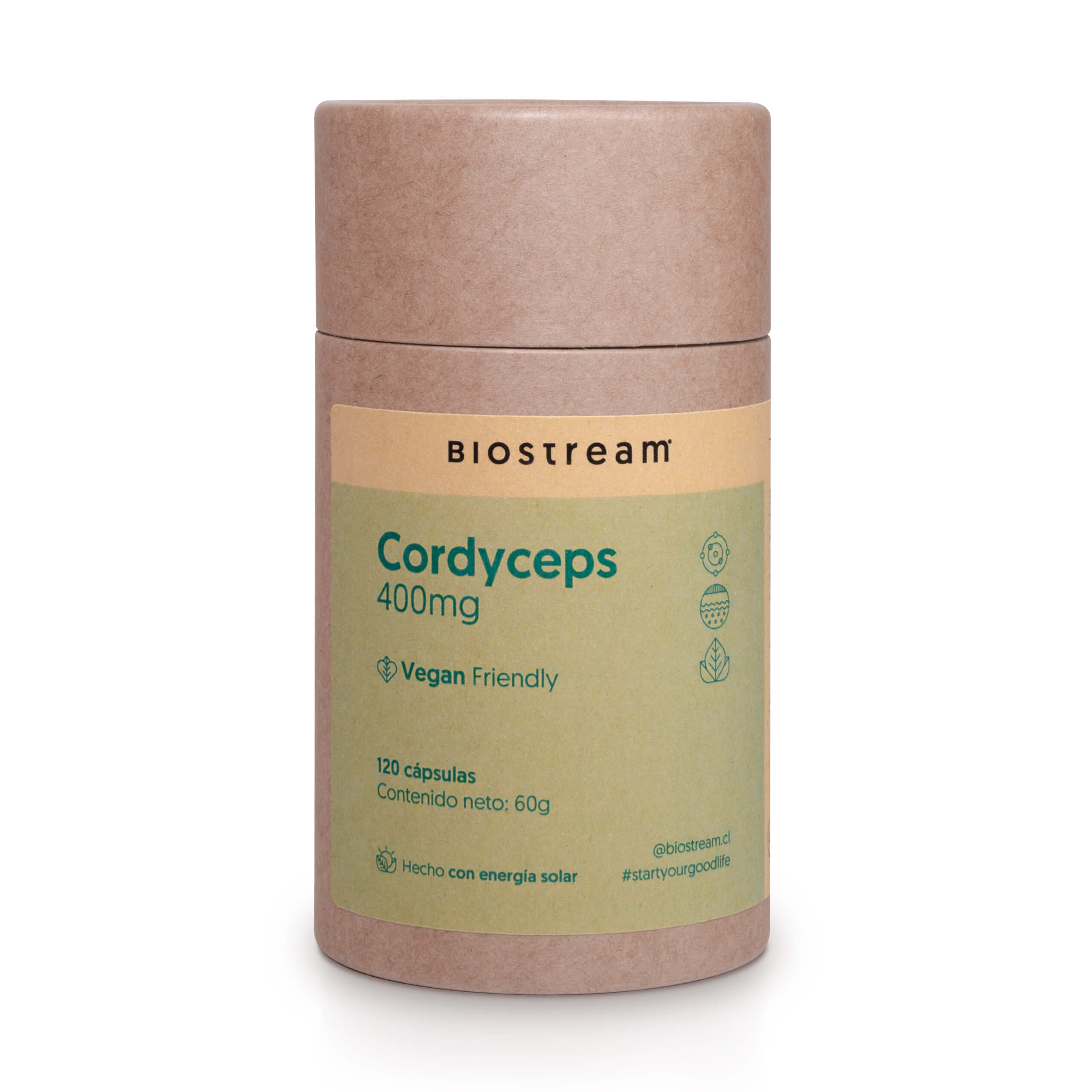Hongo Cordyceps 400mg 120 Capsulas Vegano