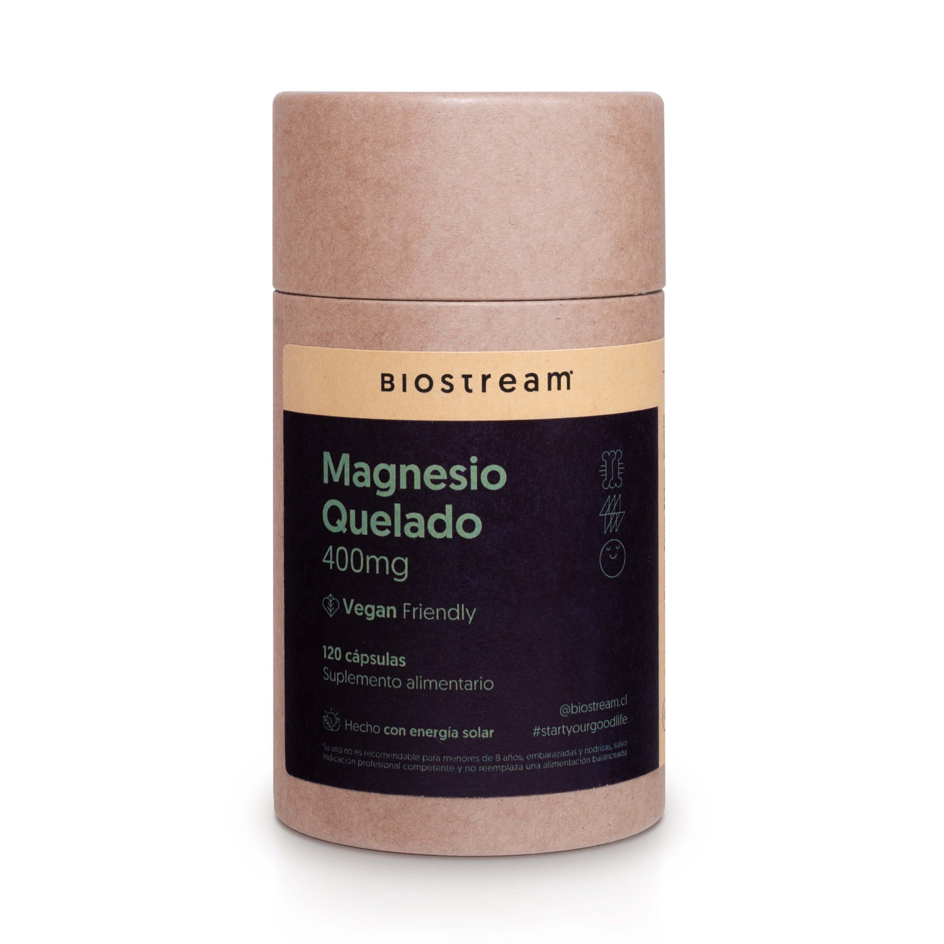 Magnesio Quelado 400mg 120 Cápsulas Vegano