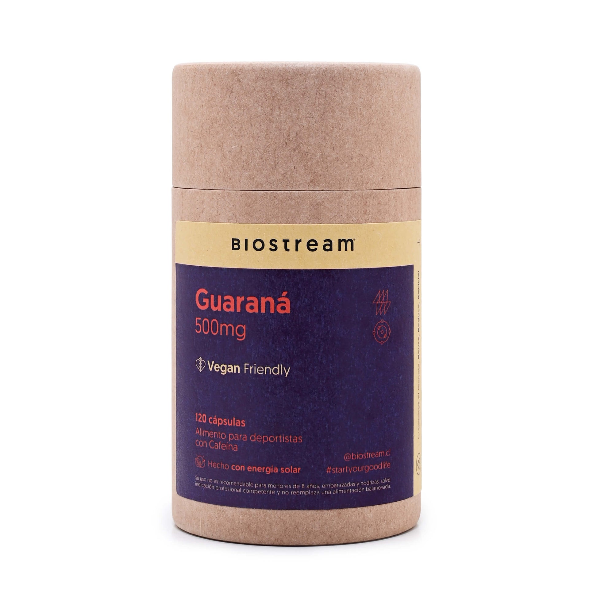 Guaraná 500mg 120 Cápsulas Vegano