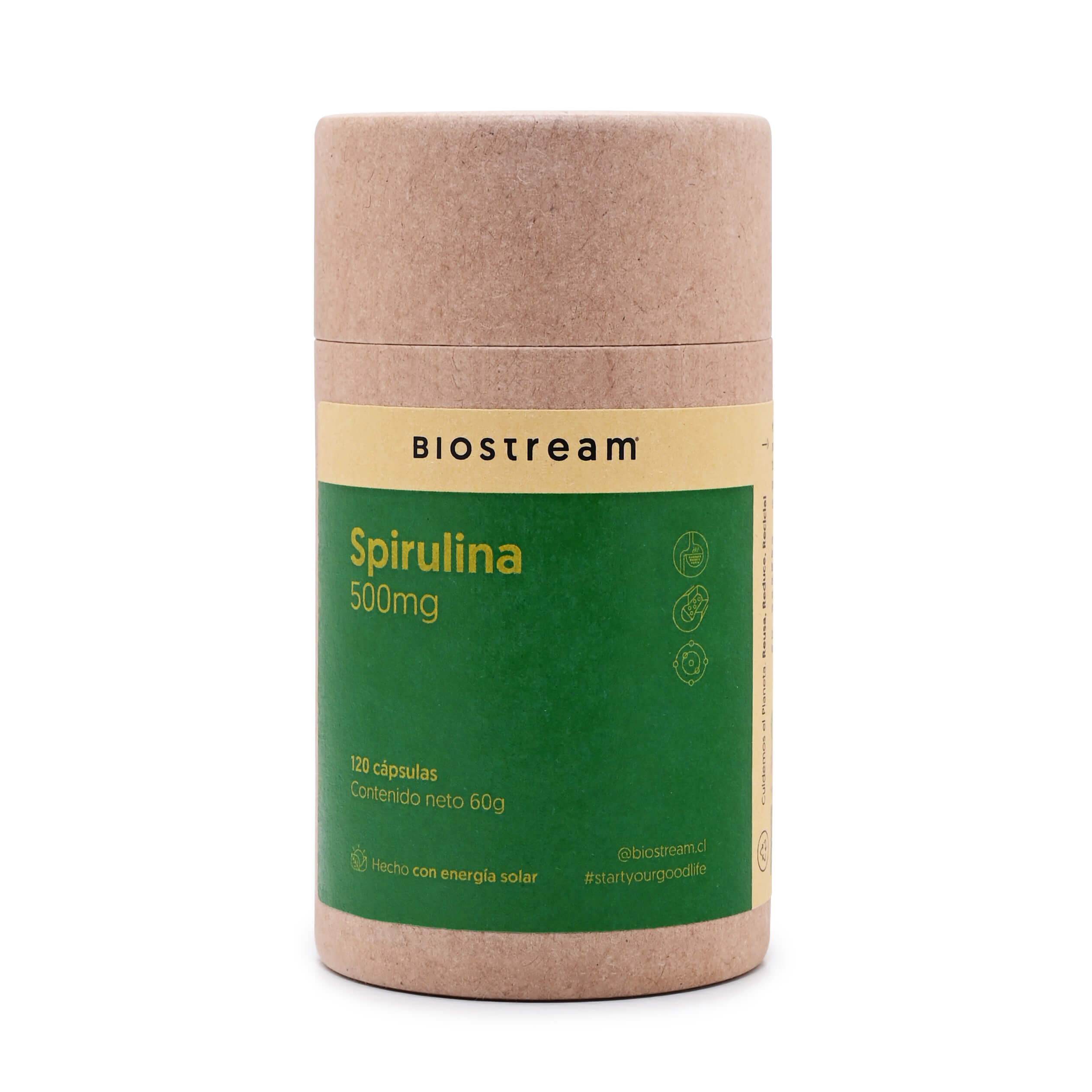 Spirulina 500mg 120 Cápsulas