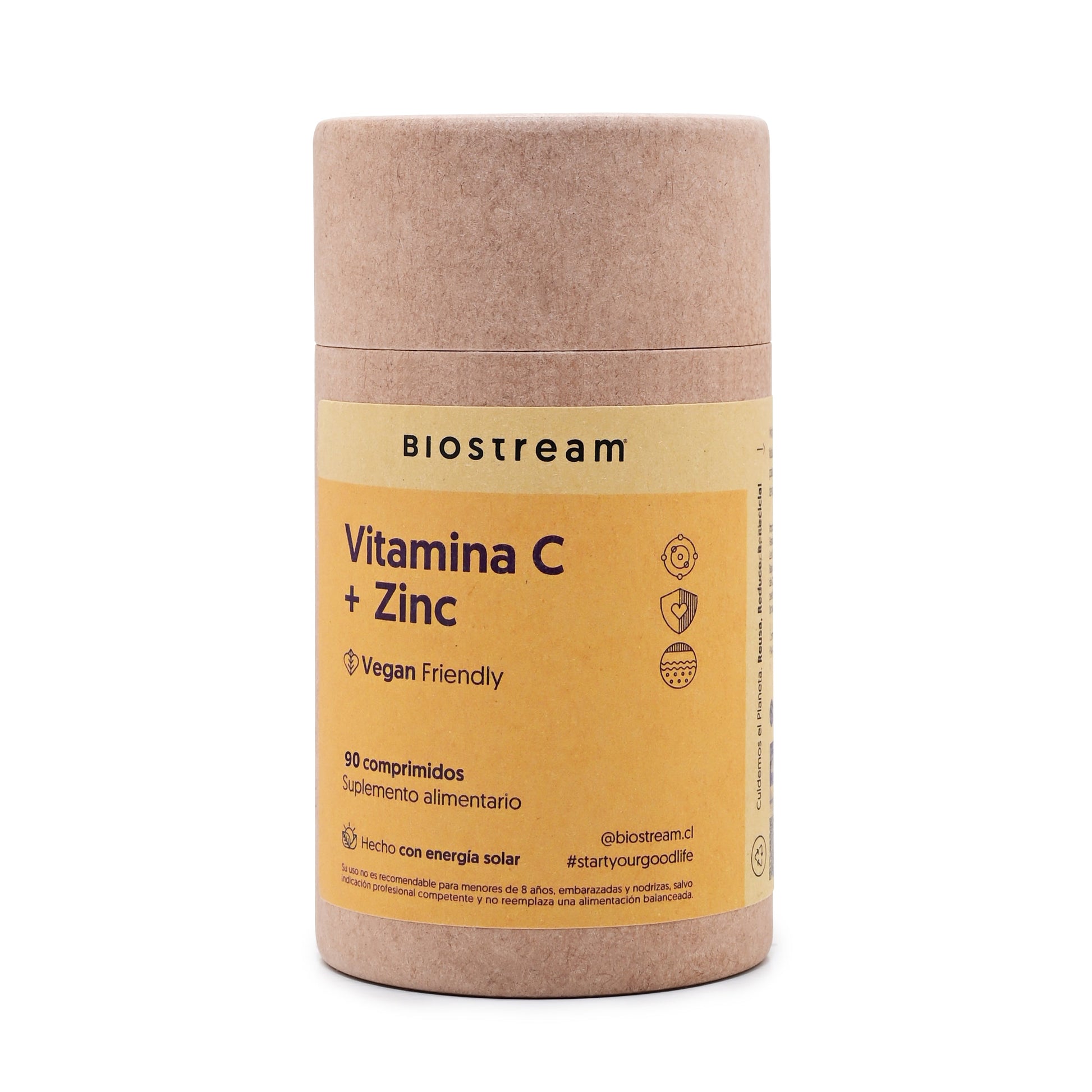 Vitamina C + Zinc 90 Comprimidos Vegano