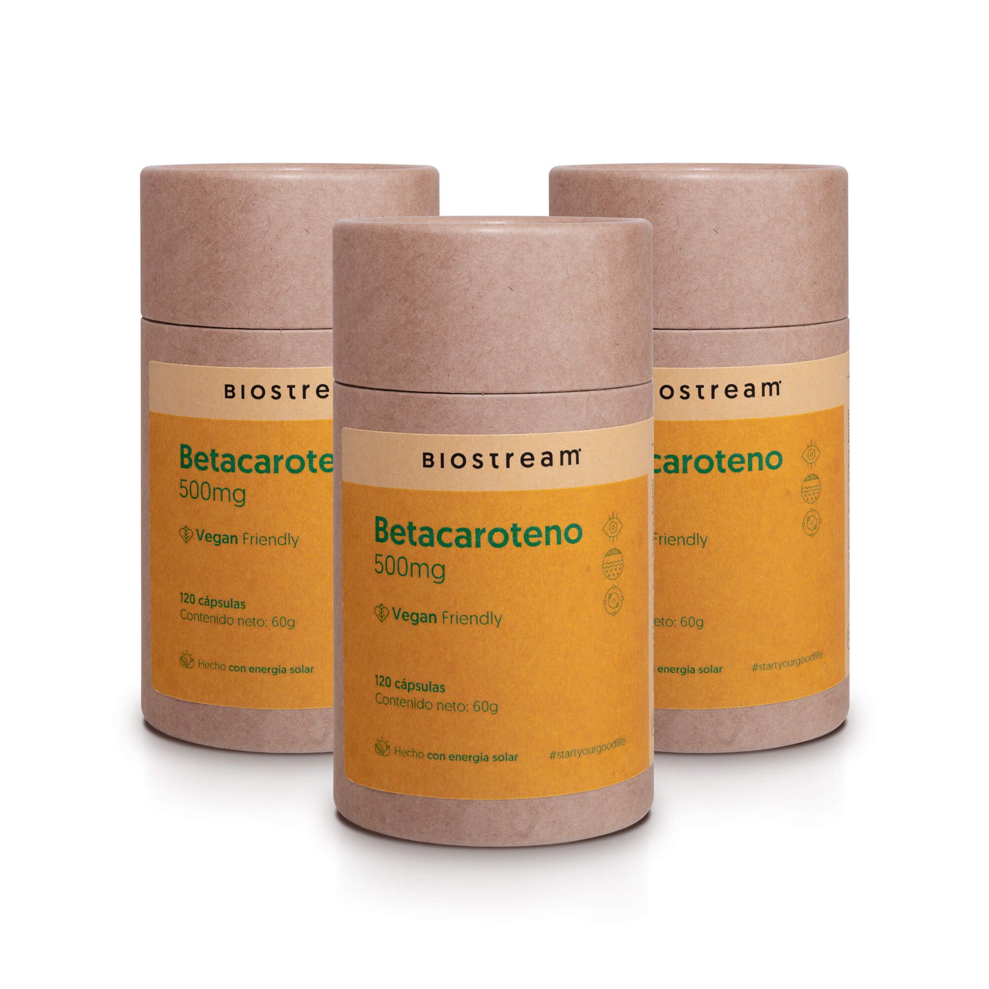 Betacaroteno 500mg 120 Cápsulas Vegano