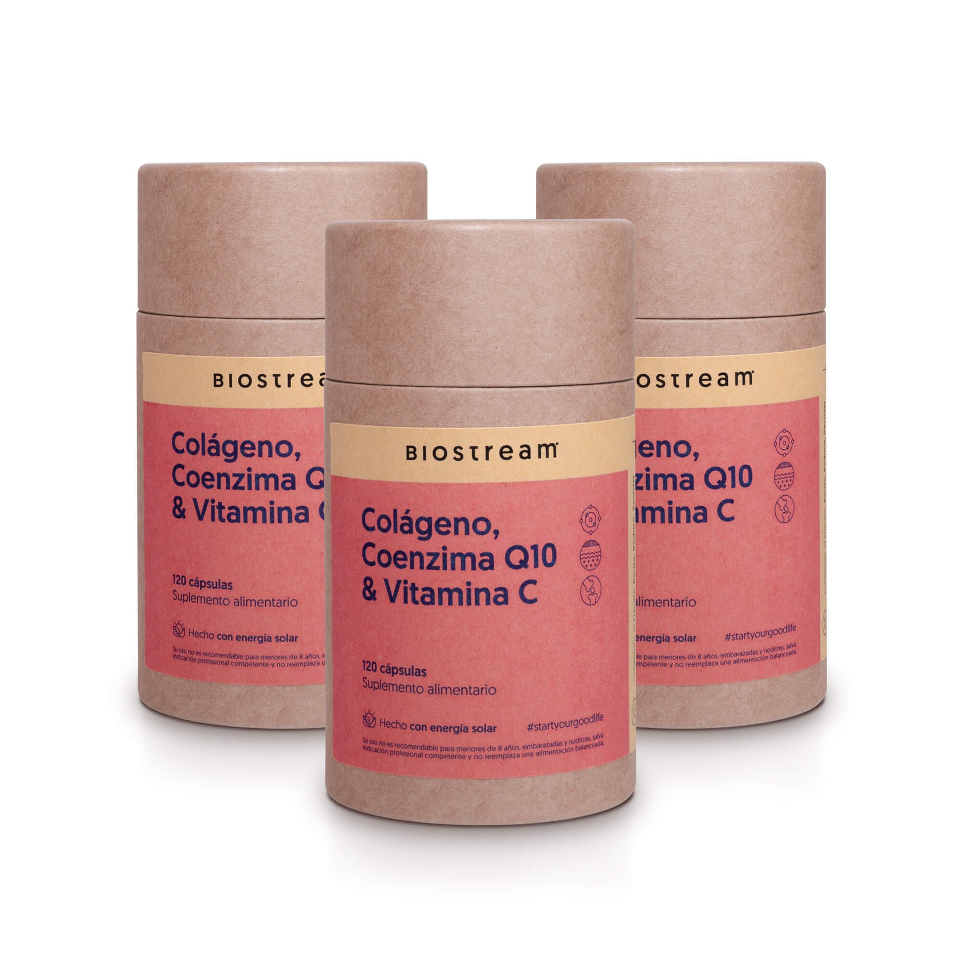 Colágeno Hidrolizado, Coenzima Q10 & Vitamina C 120 Cápsulas