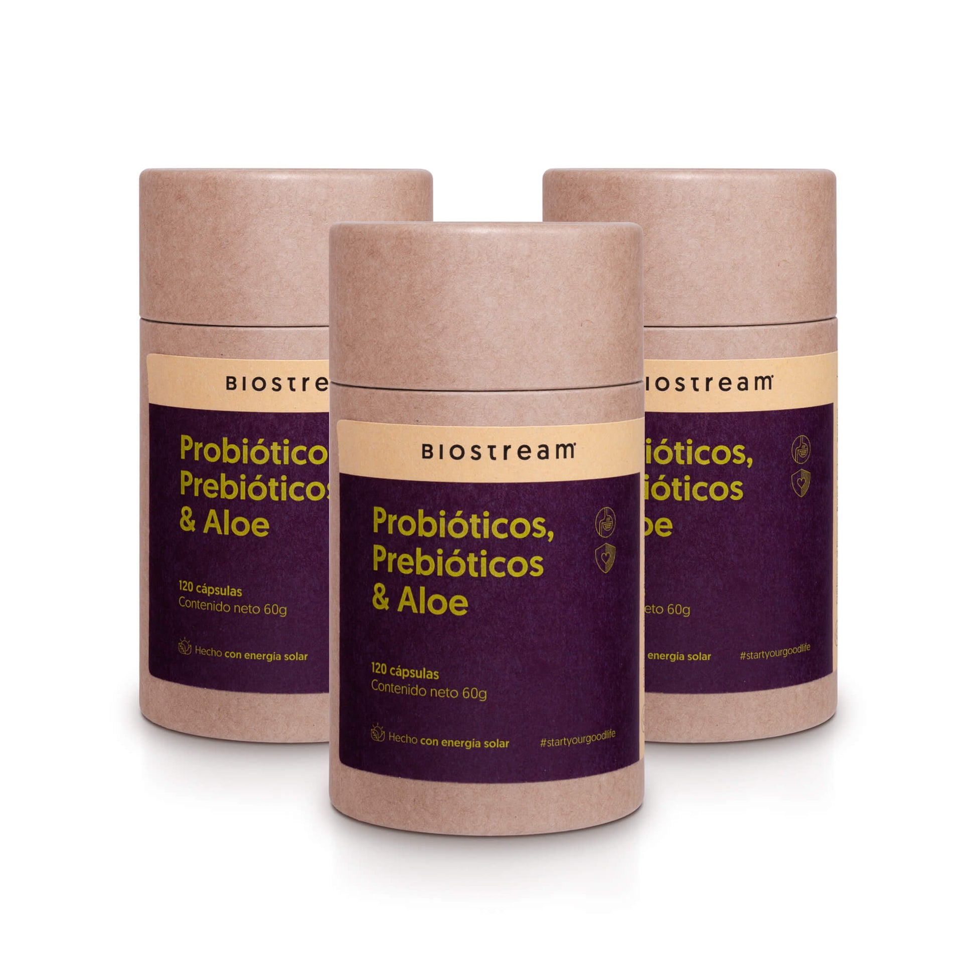 Probióticos, Prebióticos & Aloe 120 Cápsulas