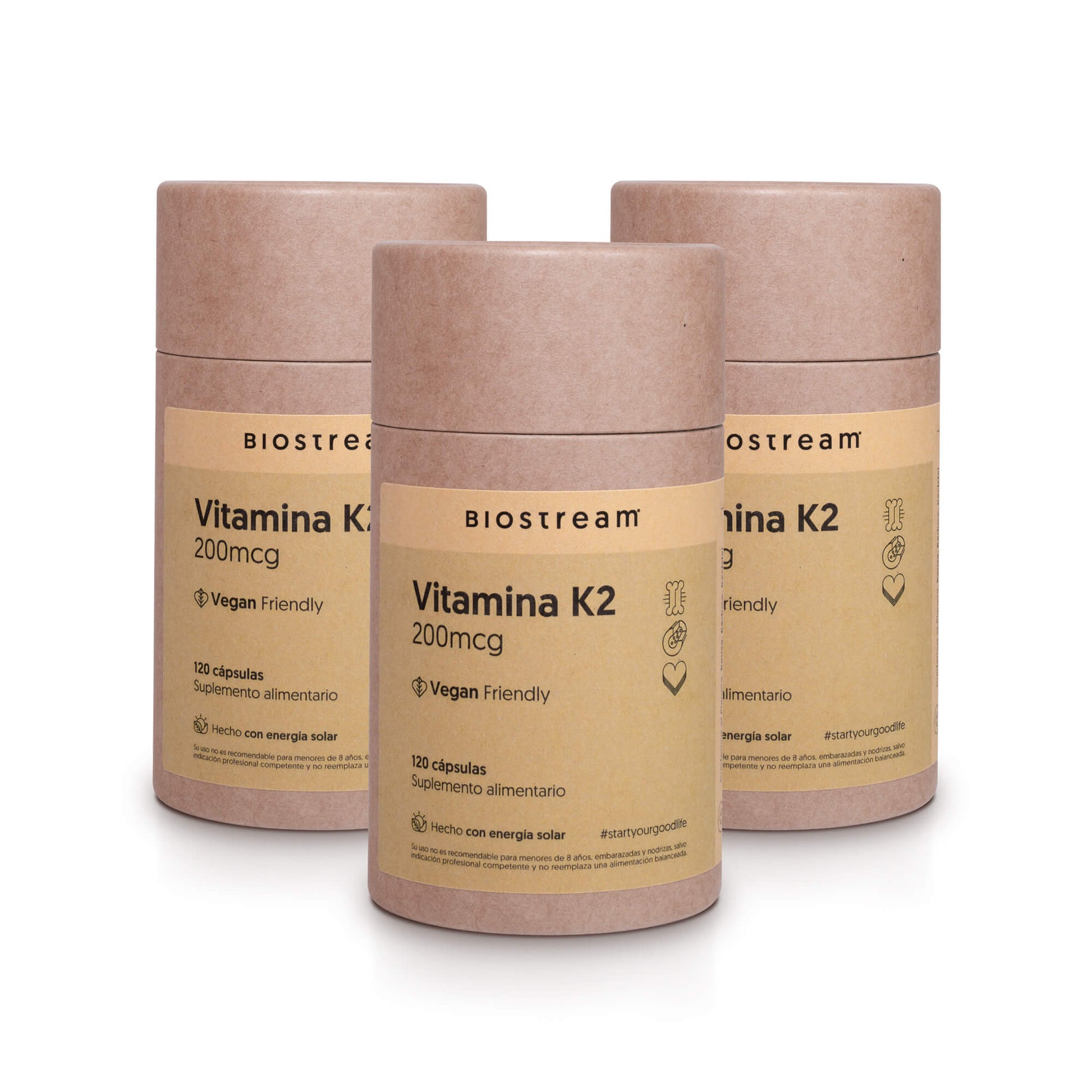 Vitamina K2 200mcg 120 Cápsulas Vegano