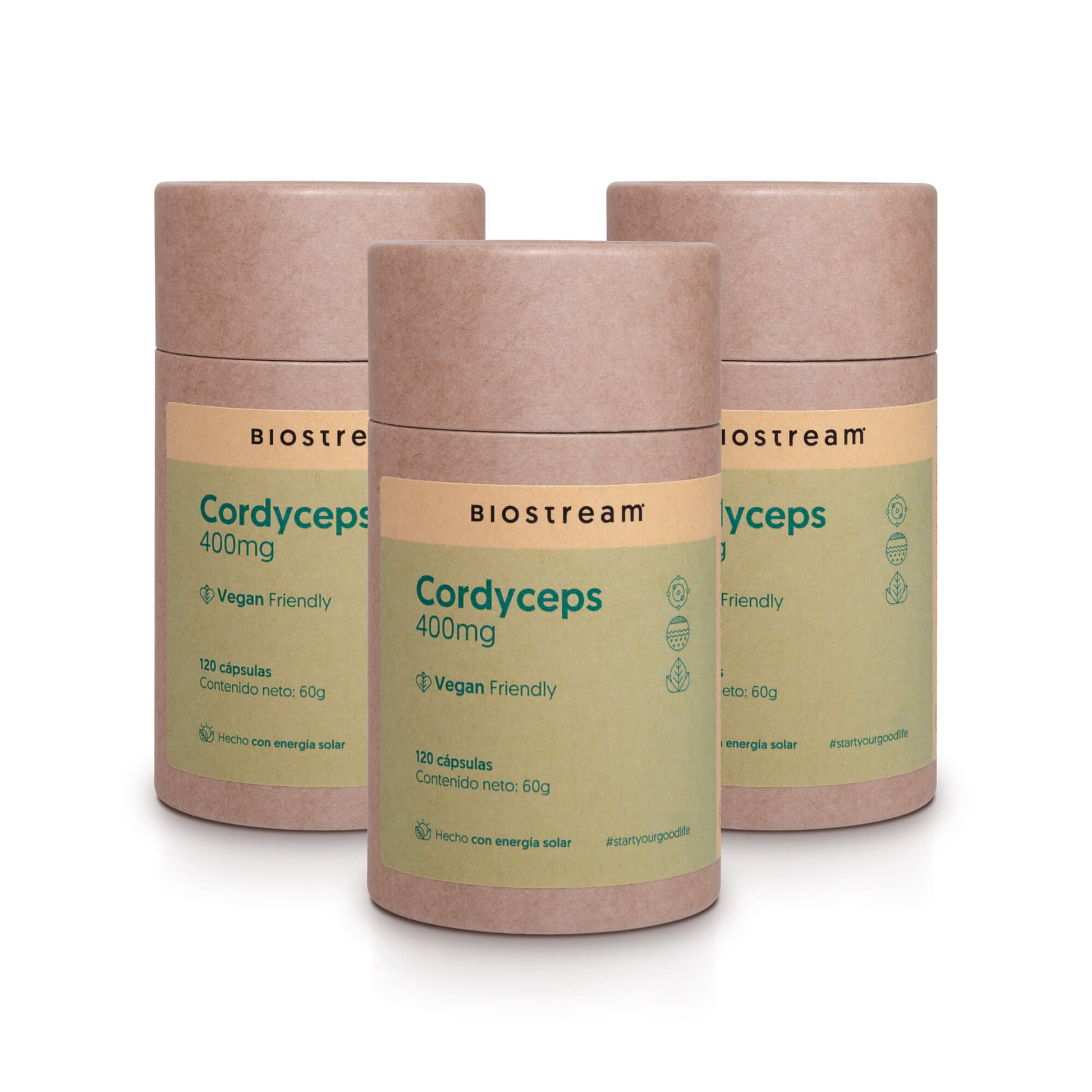 Hongo Cordyceps 400mg 120 Capsulas Vegano
