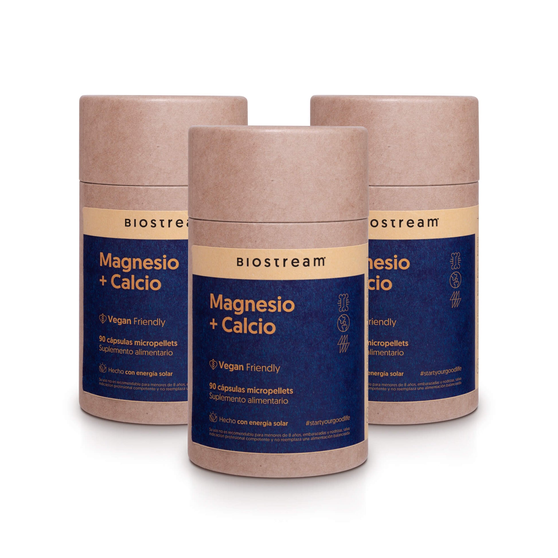 Magnesio + Calcio 500mg 120 Cápsulas Vegano