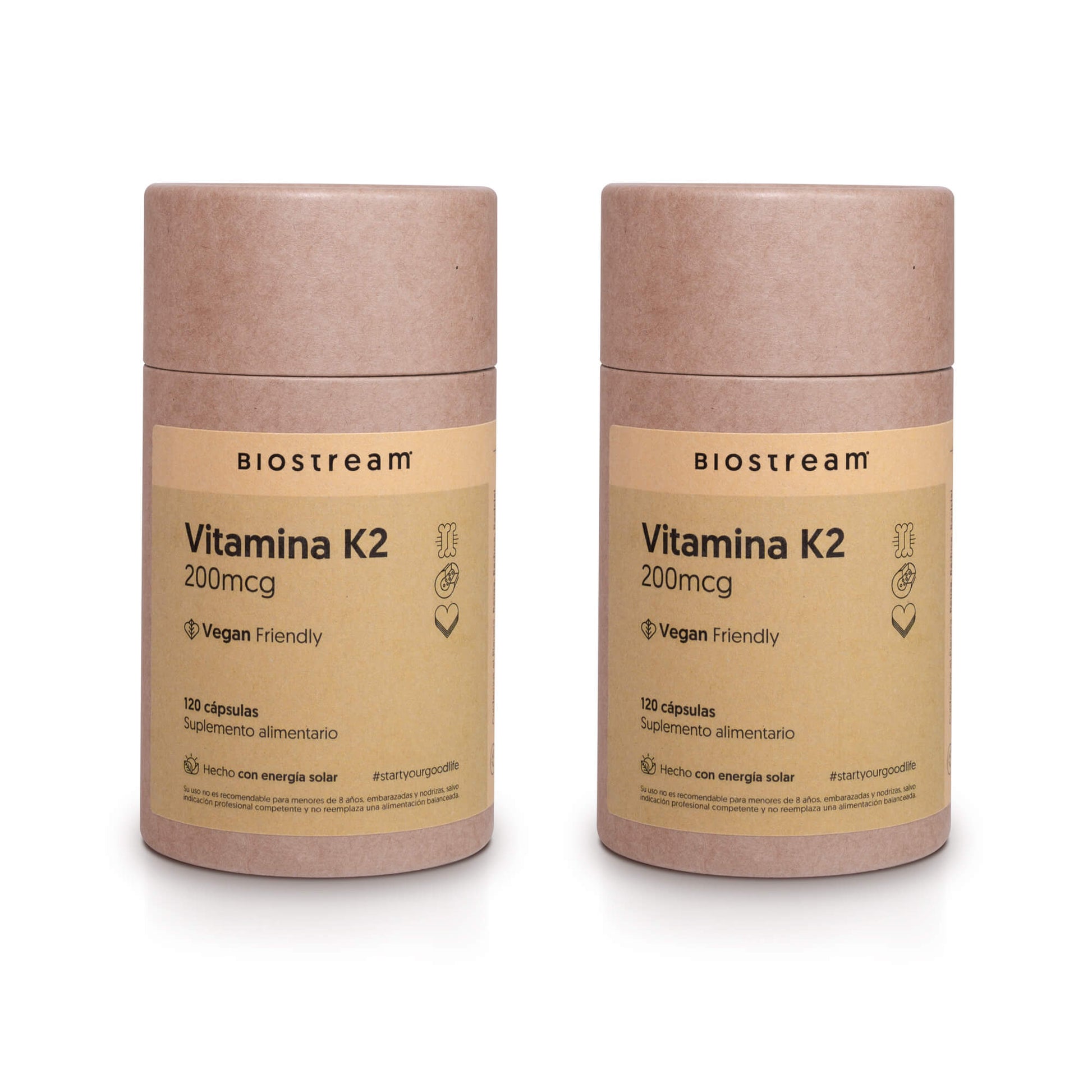 Vitamina K2 200mcg 120 Cápsulas Vegano