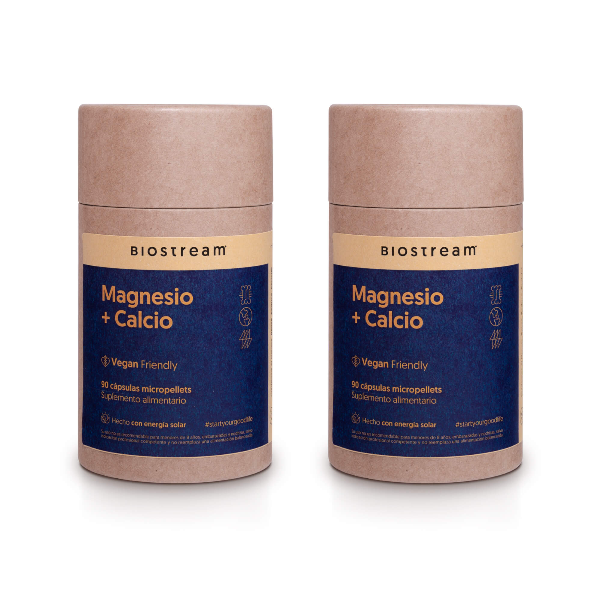 Magnesio + Calcio 500mg 120 Cápsulas Vegano