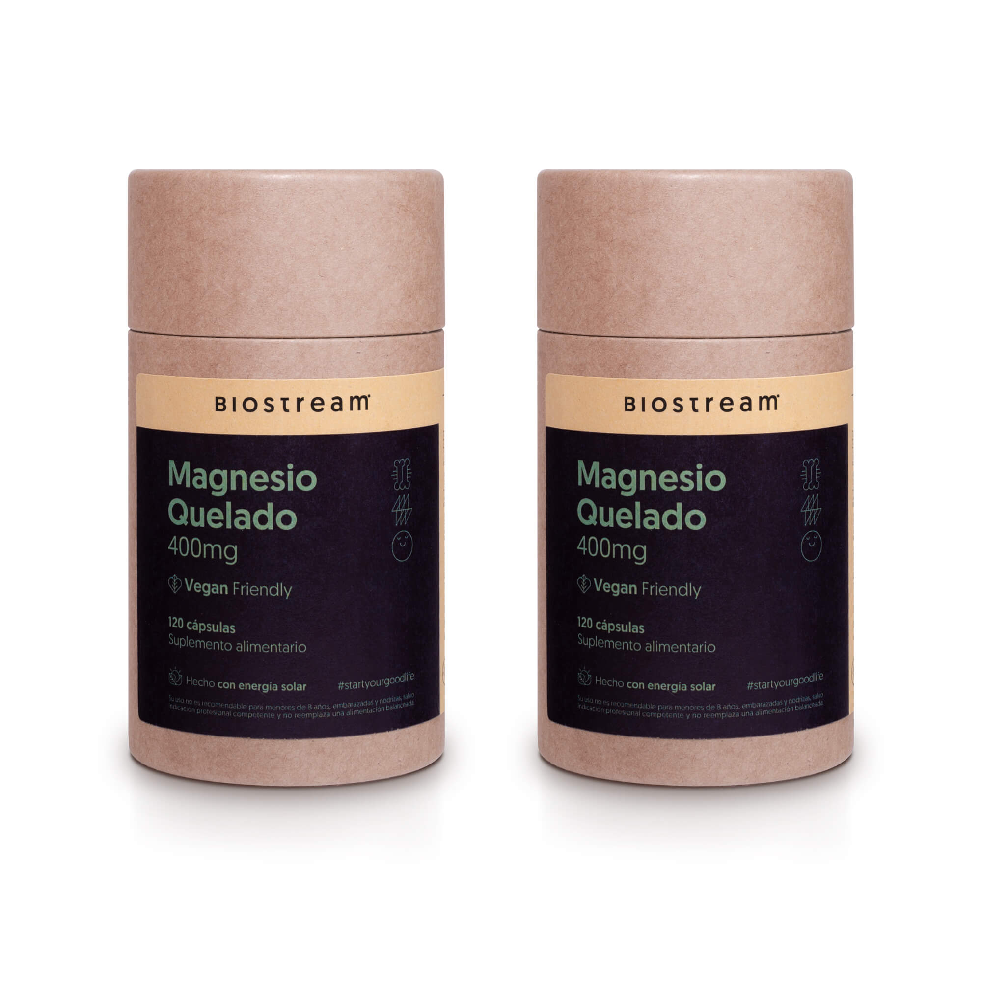 Magnesio Quelado 400mg 120 Cápsulas Vegano