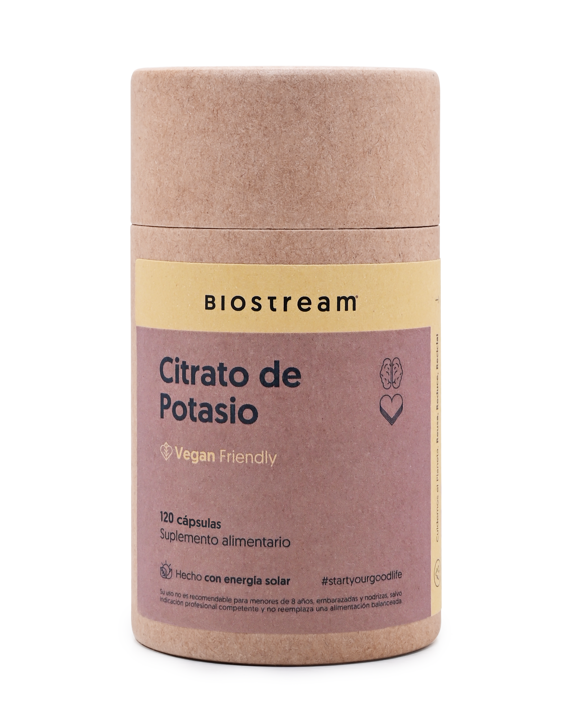 Citrato De Potasio 120 Cápsulas Vegano